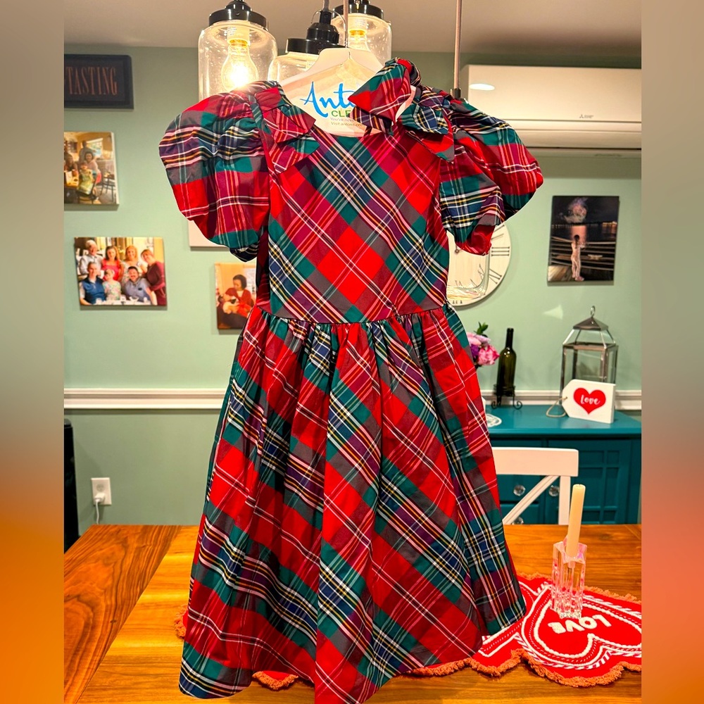 EUC Janie and Jack girls dress size 7 with matching headband